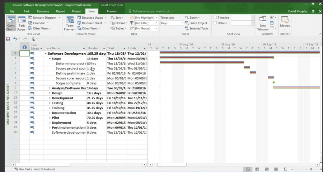 Microsoft Project Tutorial Introduction To Baselines Projectcubicle