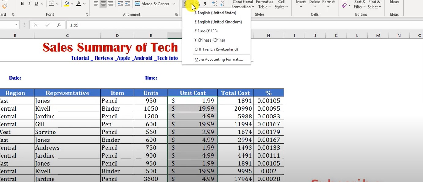 What Is The Default Accounting Number Format In Excel 