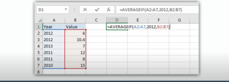 How To Use The Excel Averageifs Function 2299