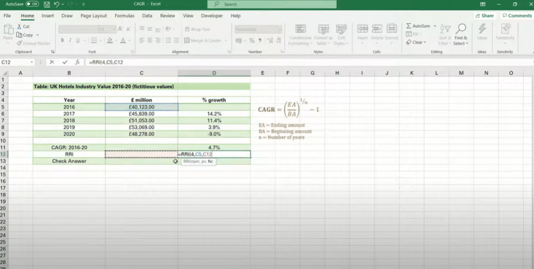 How Do I Calculate CAGR In Excel 2010 